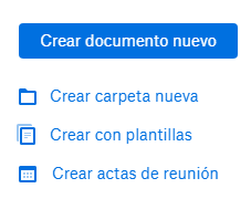 Crear documento en Dropbox Paper