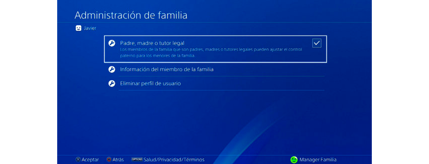 Ps4 administracion